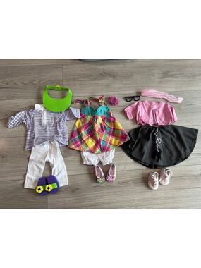 Doll Clothes for 18” American Girl ~ 3 Outfits Dress Poodle Skirt And More